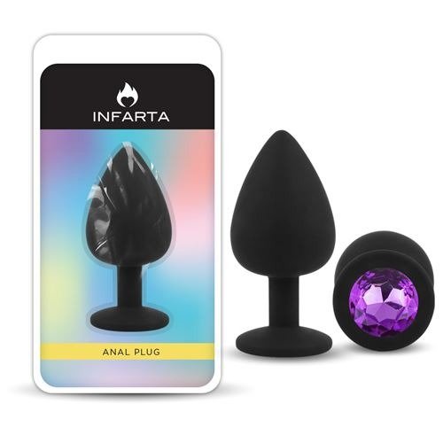 Producto - ANAL PLUG GEMMO SILICONE LARGE BLACK PLUG - PURPLE