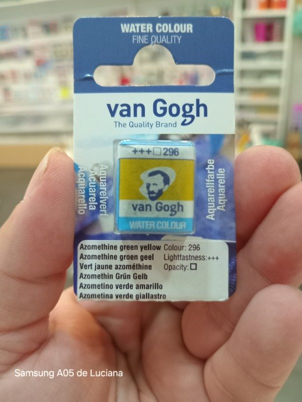 Producto - Acuarela van gogh azometino verde amarillo