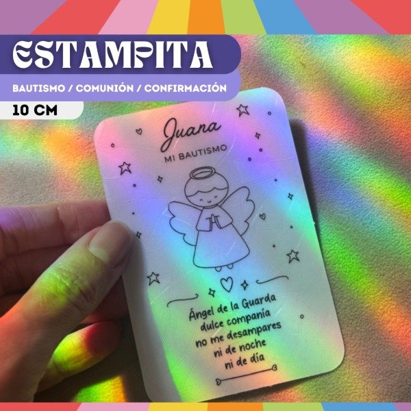 Producto - Estampita Arcoíris
