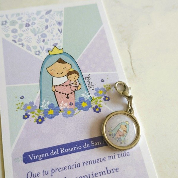 Producto - REGALO PACK ESTAMPA ADVOCACION con MEDALLITA VIRGEN R SAN NICOLAS