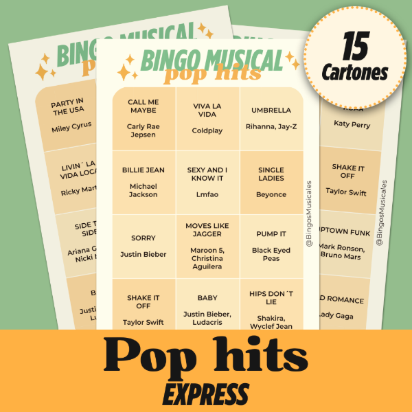 Producto - POP HITS (Version Express - 15 Cartones)