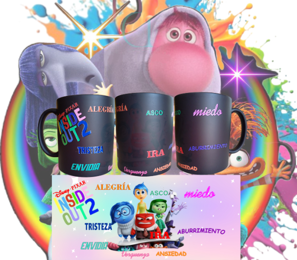 Producto - TAZA MAGICA 3D-INTENSAMENTE 2-DISEÑO SUBLIMADO Y DTF UV