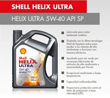 Producto - HELIX ULTRA 5W-40 API SP x 4 lts.