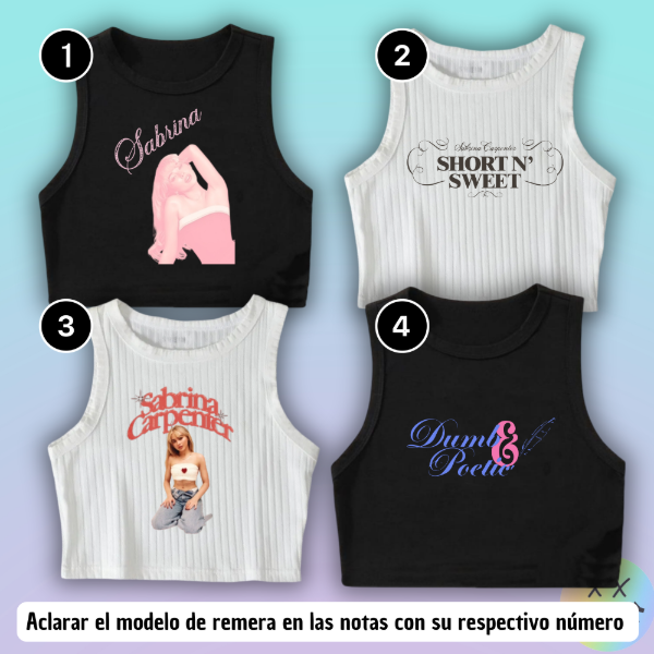 Producto - Musculosas Sabrina Carpenter #1