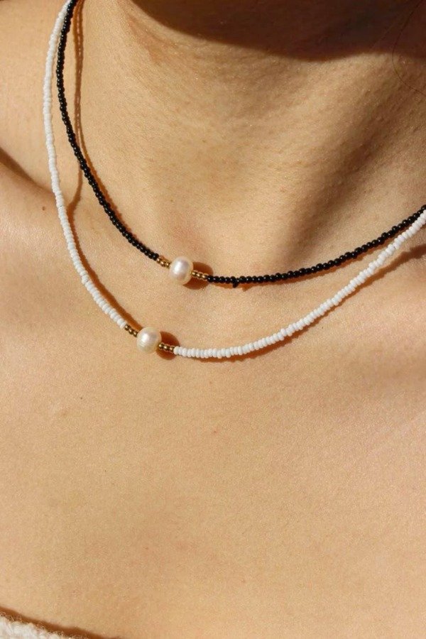 Producto - Gargantilla Mostacillas, Perlas y Separadores - 2