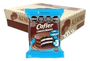 Producto - Caja Con 21 Alfajores Triples Cofler Choco Creamy Arcor