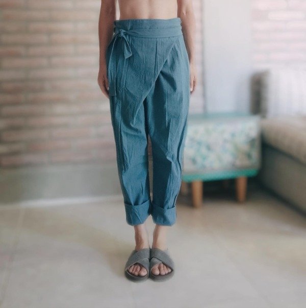 Producto - Pantalon Cruzado Azul Acero