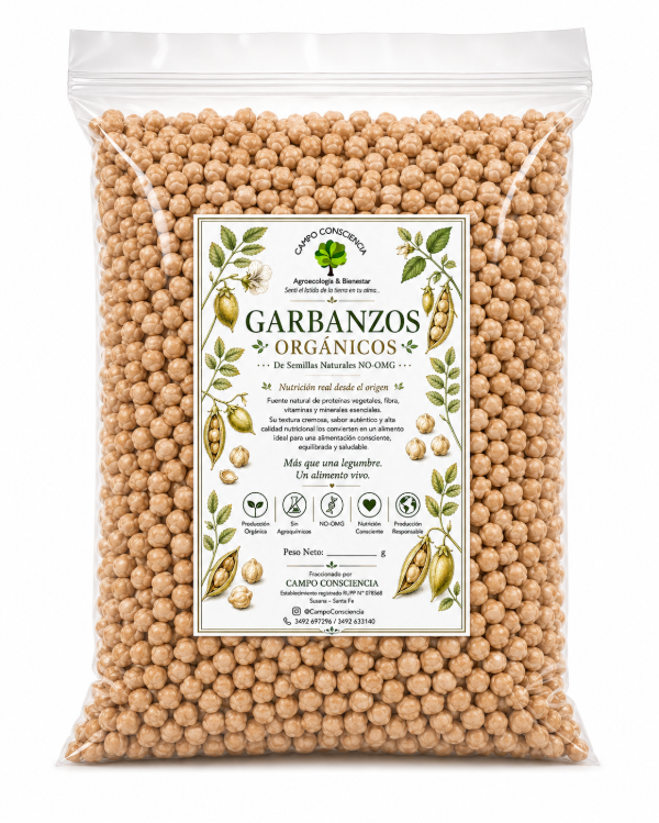Producto - Garbanzos Orgánicos 500g - de Semillas Naturales NO-OMG
