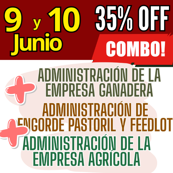 Producto - COMBO 3 CURSOS: Admin Ganadera + Engorde Pastoril y Feedlot + Admin Agrícola