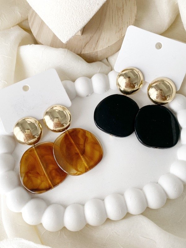 Producto - Aros círculos acrílico /dorado