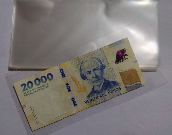 Producto - 50 Sobres semi-rigidos para billetes. 9x19 cm. Marca mingt - 2