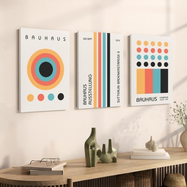 Producto - Set x3 Cuadros - Bauhaus 15
