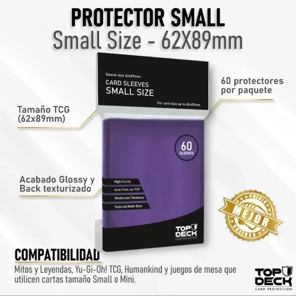 Producto - Small Sleeves X60 Violeta TOPDECK