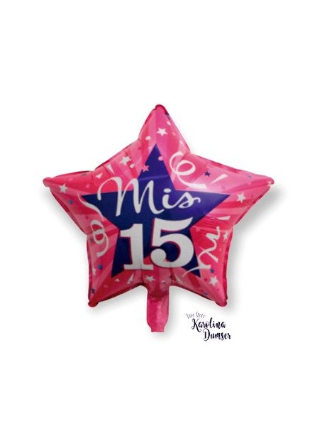 Producto - Globo Estrella Mis Quince Años 18"