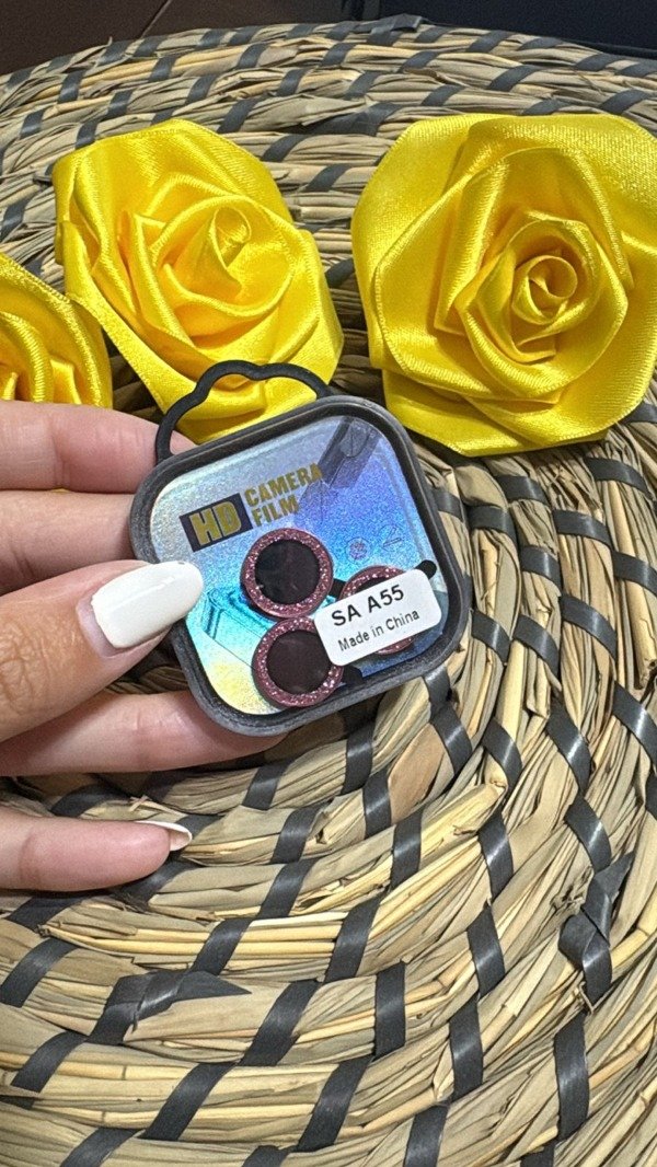 Producto - Protector cámara rosa brillo - Samsung A55