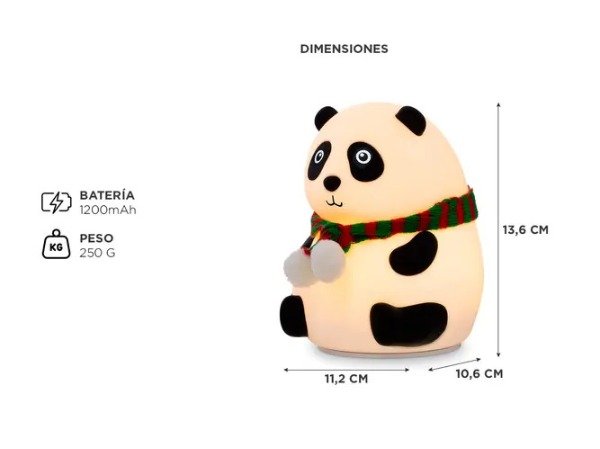 Producto - Lámpara De Panda Luminoso Panda-Light Luz Infantil -Gadnic - 3