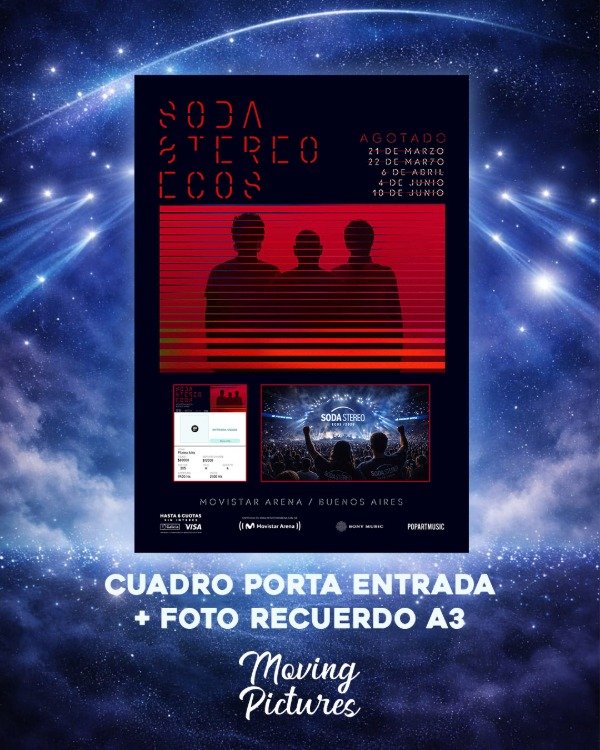 Producto - Cuadro Porta Entrada + Foto Soda Stereo Ecos 2026