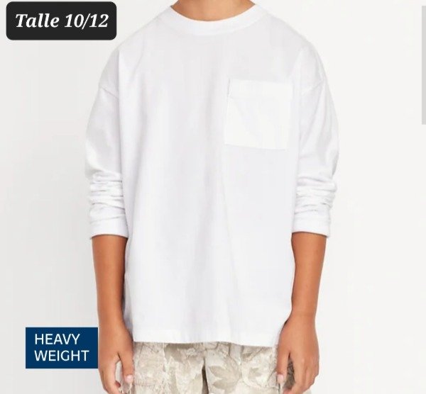 Producto - Remera manga larga old navy talle 10/12 blanca
