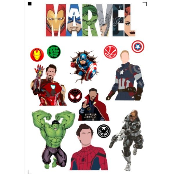 Producto - Plancha de Sticker Marvel