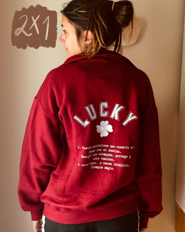 Producto - BUZO CON CIERRE - SUERTE BURGUNDY