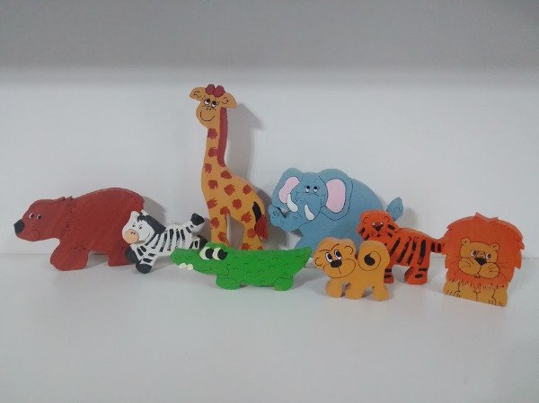 Producto - FIGURAS EN MADERA ANIMALES SALVAJES