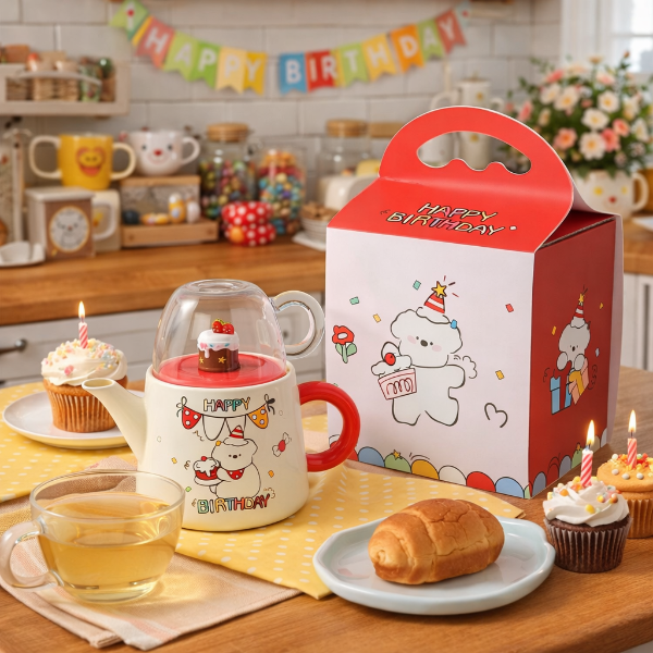 Producto - Juego de té Happy Birthday 2 en 1 tetera + taza