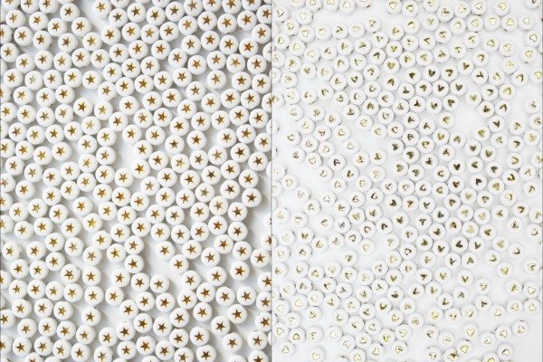 Producto - Promo Cuentas Corazones y Estrellas Doradas