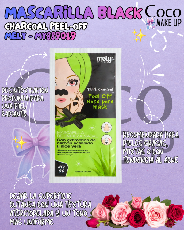 Producto - MASCARILLA BLACK CHARCOAL PEEL-OFF - MELY - MY889019