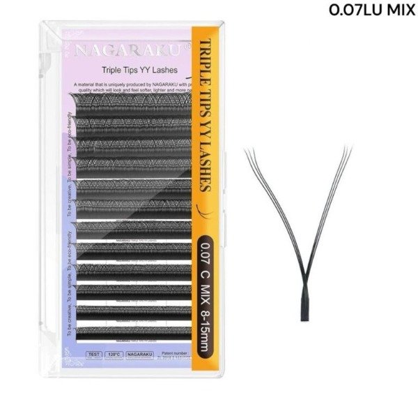 Producto - Pestañas Tecnológicas YYY Mix 0.07 LU (Triple Tips) Nagaraku