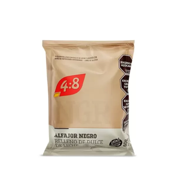 Producto - Alfajor negro relleno de dulce de leche SIN TACC 4:8