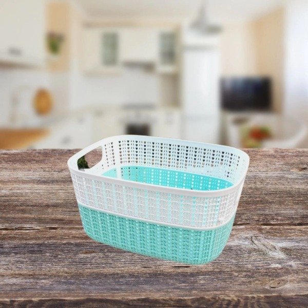 Producto - Canasto multiuso bicolor grande 21x29x15