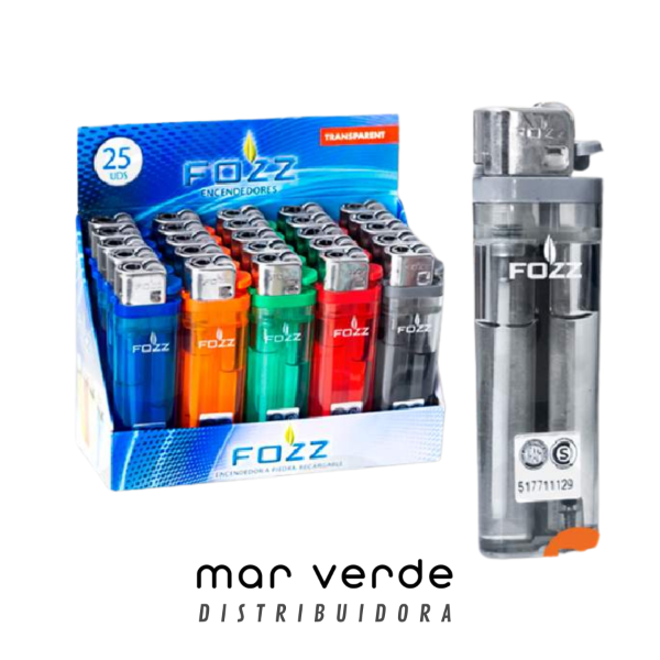 Producto - Encendedor transparente recargable Fozz x25u