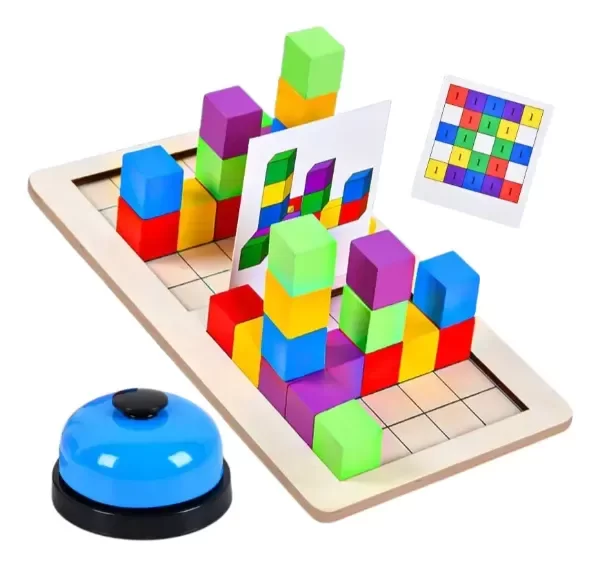 Producto - Juego de Lógica con Bloques de Madera - 1