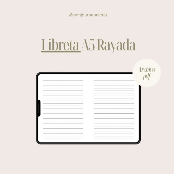 Producto - ARCHIVO DIGITAL rayada para libreta abrochada