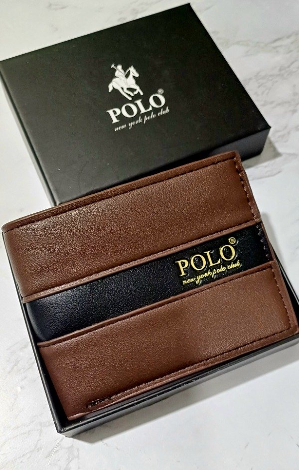 Producto - Billetera RL POLO 3 (Marrón c/negra)