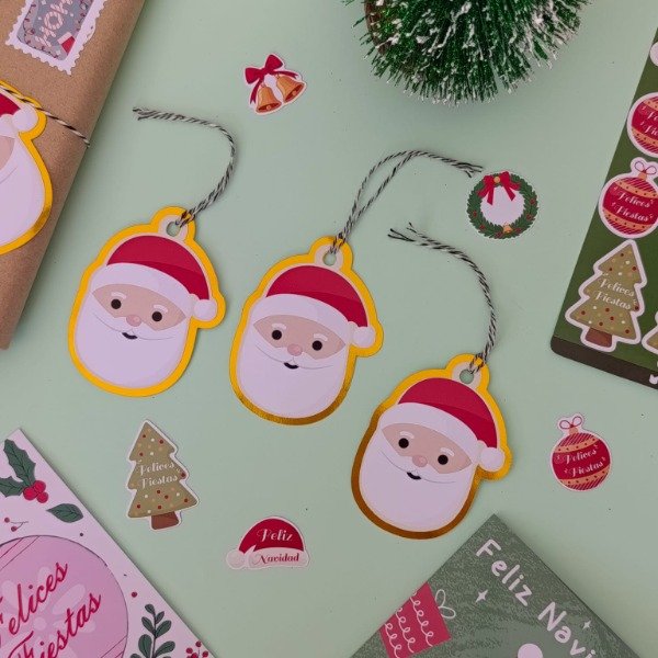 Producto - Tag Navidad Papa Noel (x6)