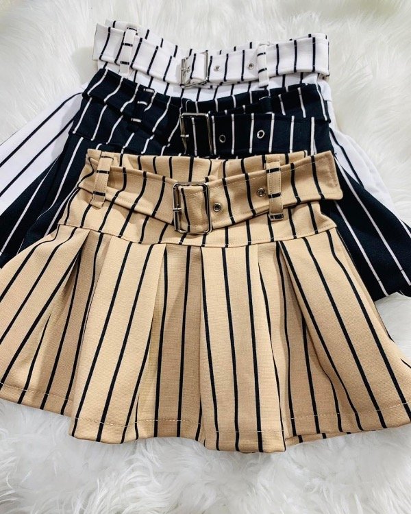 Producto - POLLERA C/CINTO RAYADA