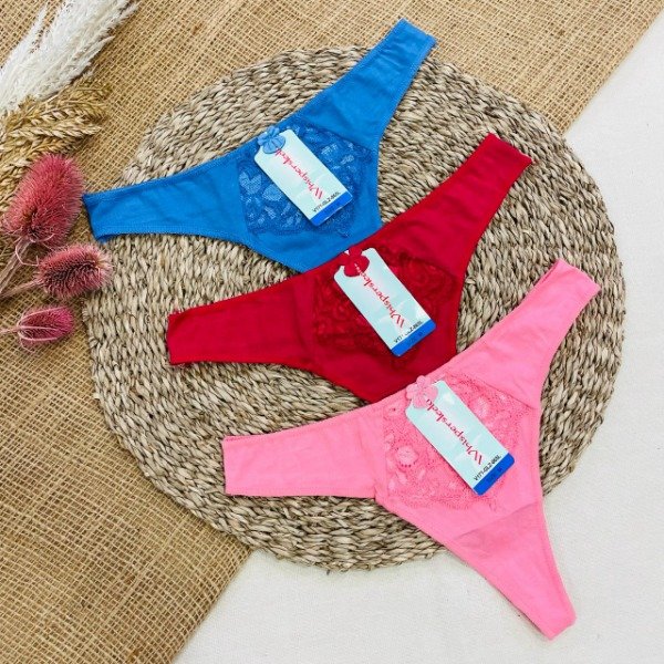 Producto - Art. 171 - WHISPERSLEELA- PACK X3 Colaless Algodon/Lycra Puntilla Frontal