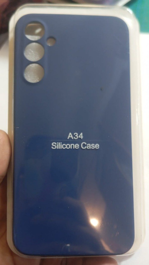 Producto - Funda Silicone Case Azul para Samsung A34