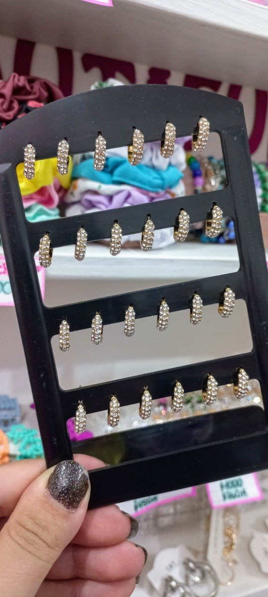 Producto - Aritos Argollita Strass POR PAR