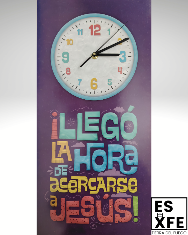 Producto - Reloj grande 50x25  "Llego la hora"