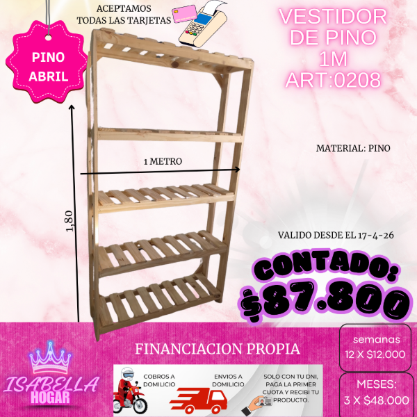 Producto - VESTIDOR PINO 1M