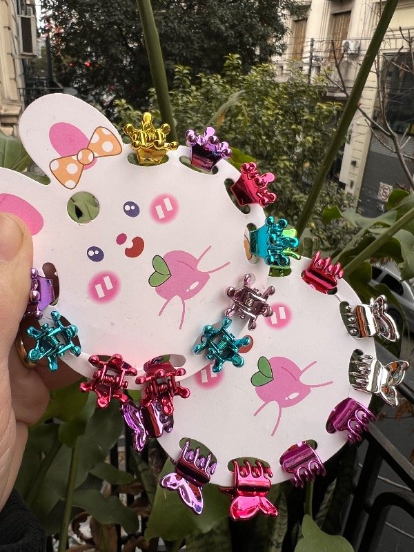 Producto - 2 set de conejito brochecitos metalizados