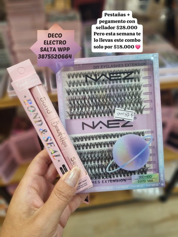 Producto - Promo 1 pestañas + 1 pegamento con sellador
