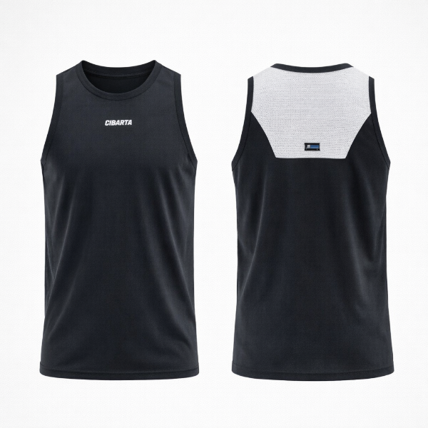 Producto - Musculosa cibarta modelo cycling  Negra combinada