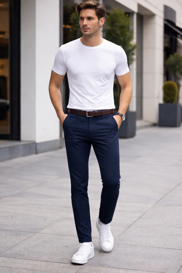 Producto - PANTALON DE GABARDINA AZUL