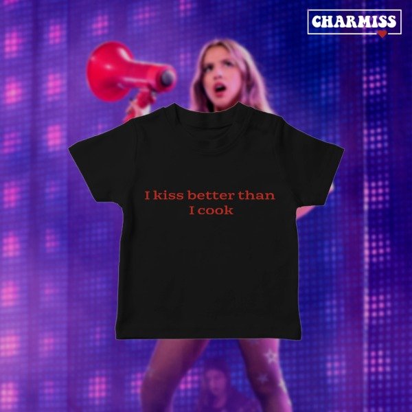 Baby tee i kiss better than i cook — imagen 2