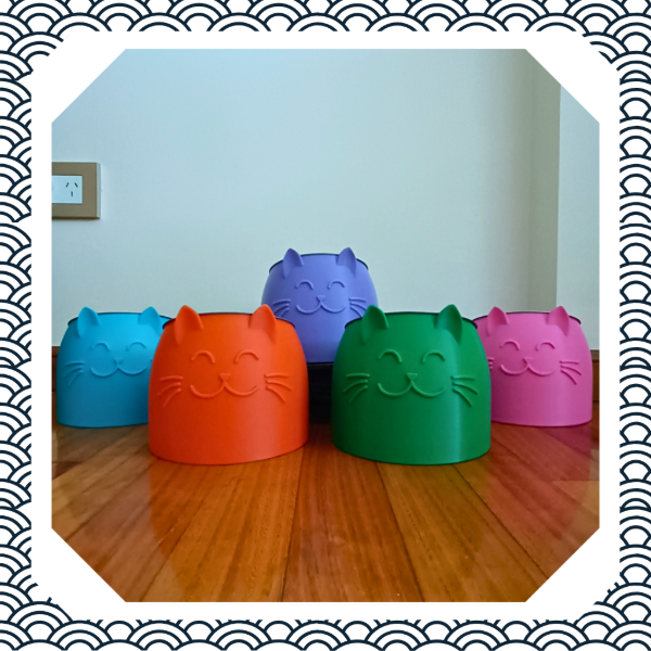 Producto - Comedero Elevado para Gatos - Bowl Ergonómico Personalizable