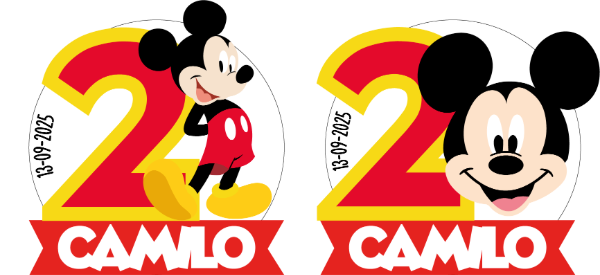 Producto - IMANES O LLAVEROS MICKEY + NUMERO