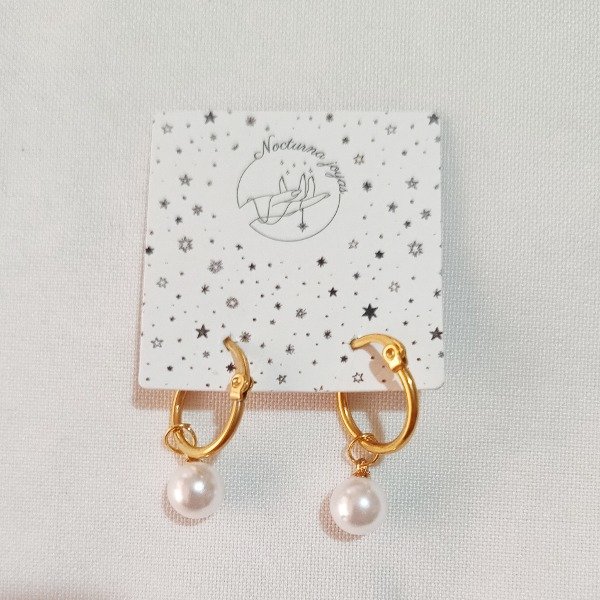 Producto - Aros dorado perlas